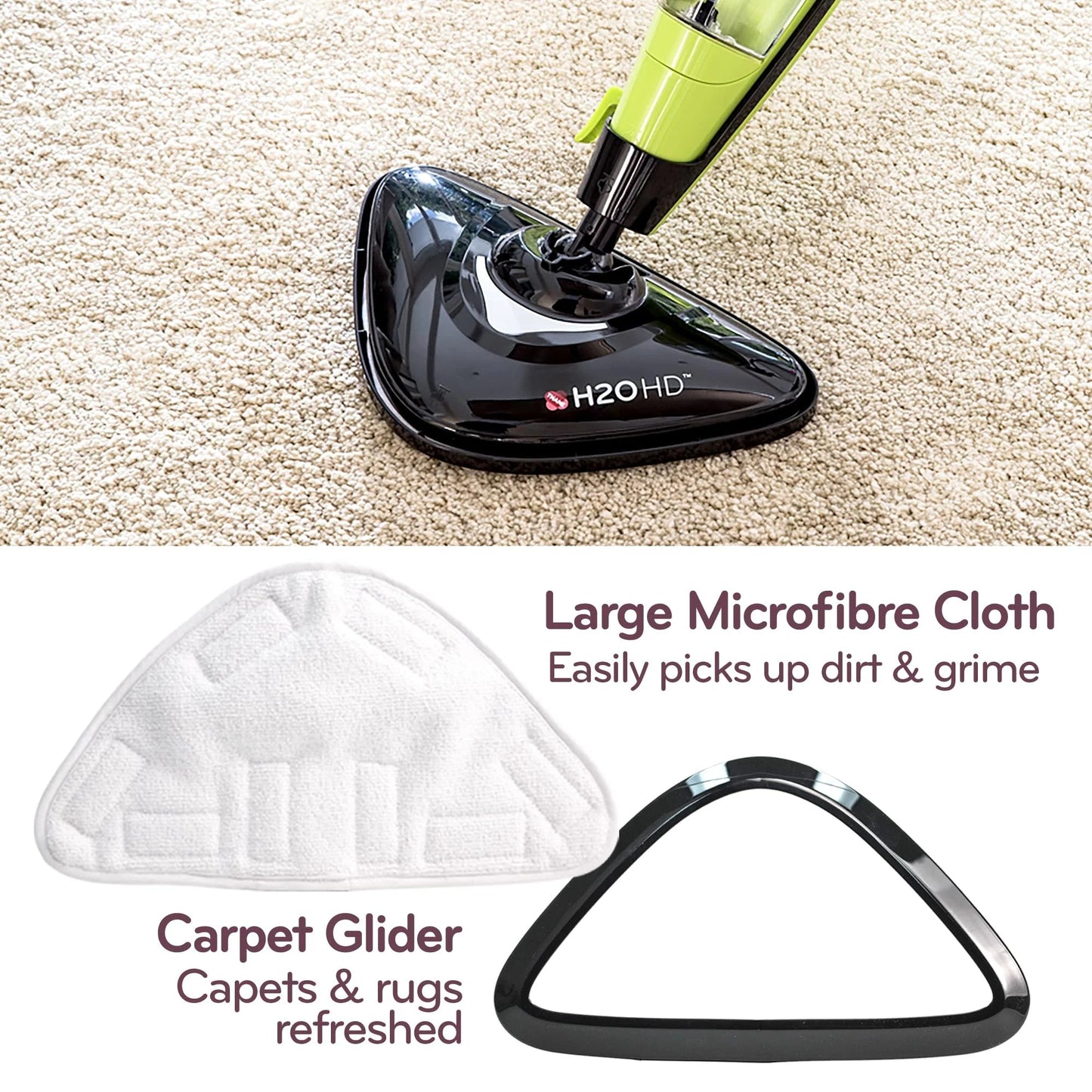 H2O HD Steam Mop and Handheld Steam Cleaner