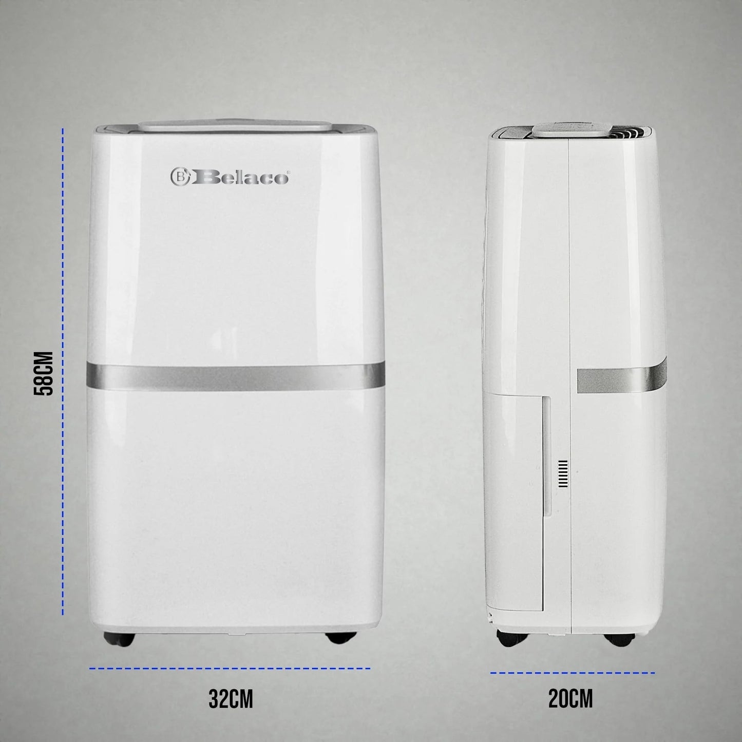 Belaco 20L/Day Dehumidifier, Portable Dehumidifiers for Home