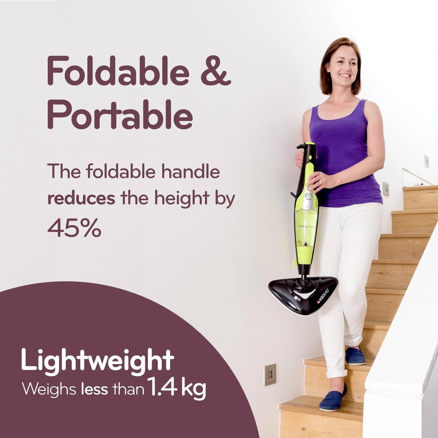 H2O HD Steam Mop and Handheld Steam Cleaner